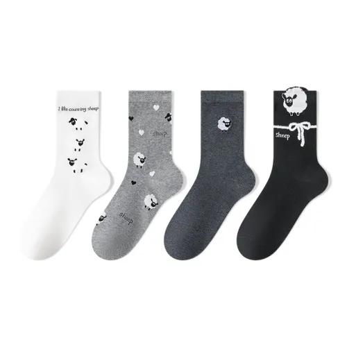 Moremoli Колено Высокие Носки Женские 4 Пачки