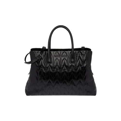 MIU MIU Сумка Tote из коровьей кожи сумка для покупок сумка через плечо сумка для женщин черная