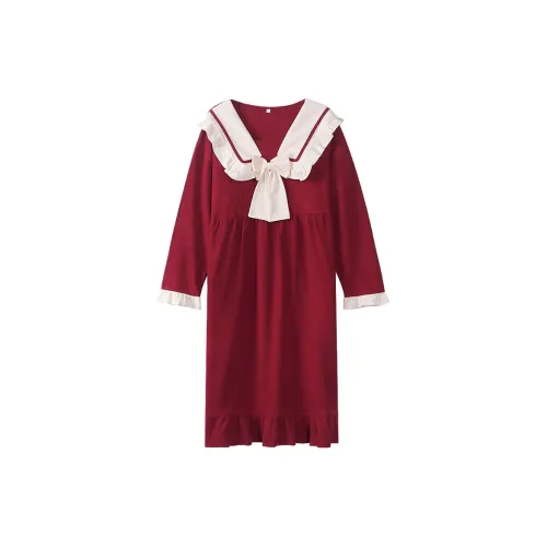 Qin Jing Красный Женские Ночные сорочки