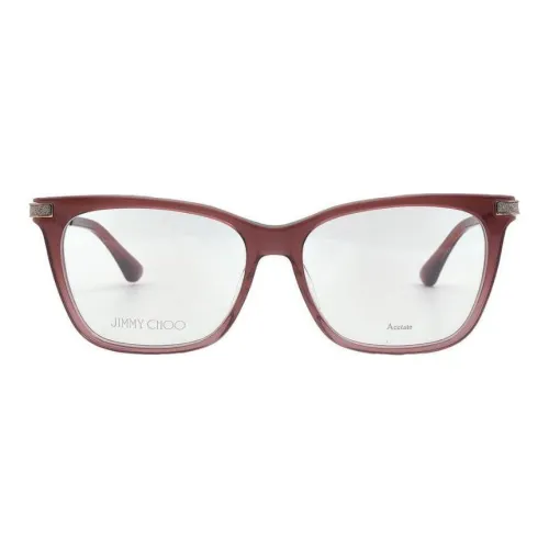 Jimmy Choo Пластик Металл Ацетат Кошачий глаз Оправы для очков Женские Розовый