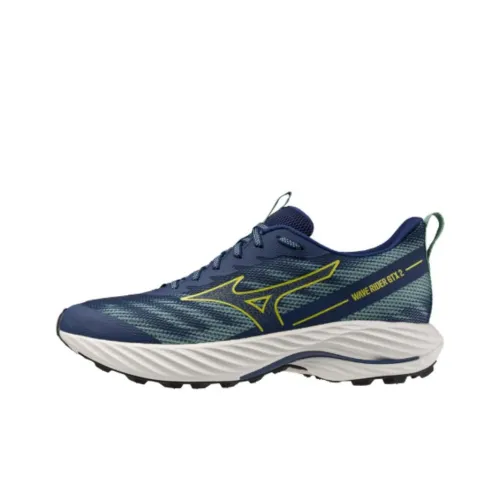 Mizuno Wave Rider противоскользящие устойчивые к истиранию низкий топ беговые кроссовки мужские синие