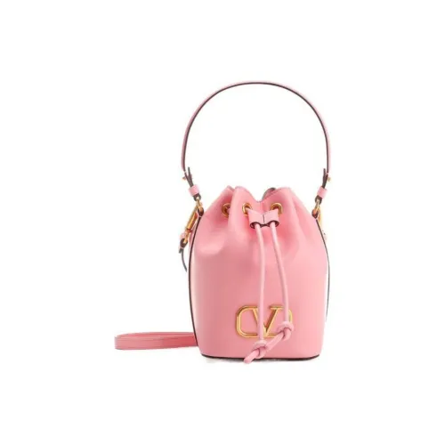 Valentino Vlogo Мягкая сумка из овчины в форме ведра сумка на одно плечо мини женская розовая