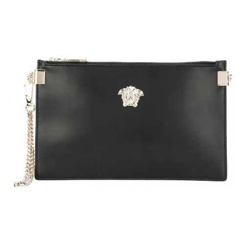 VERSACE Телячья кожа Сумка для коммутирования Клатч Мужской Черный