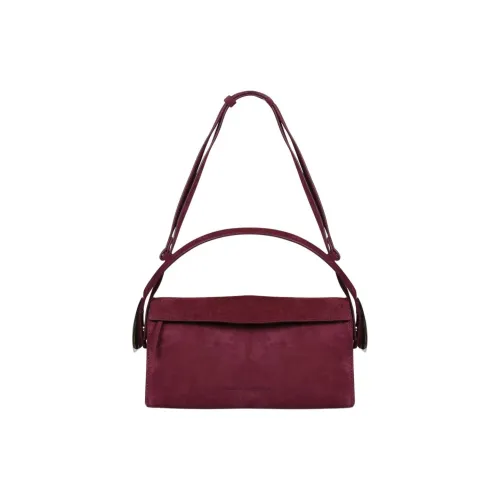 BENEDETTA BRUZZICHES Телячья кожа с замшей Тоут Сумка Сумка для покупок Сумка на плечо Сумка Женская Cabernet Sauvignon