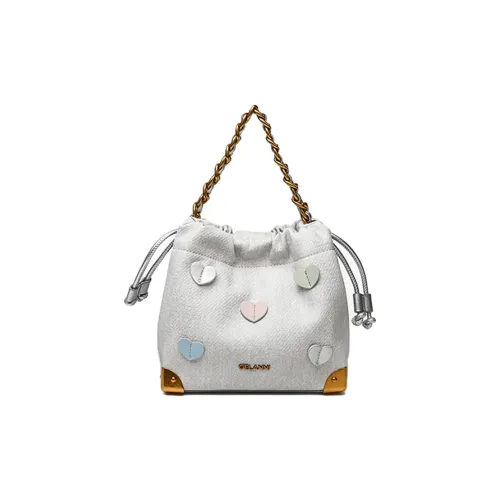 GELANNI ПУ (полиуретан) Сумка-ведро Сумка через плечо Сумка Обычная Женская Светло-Серый