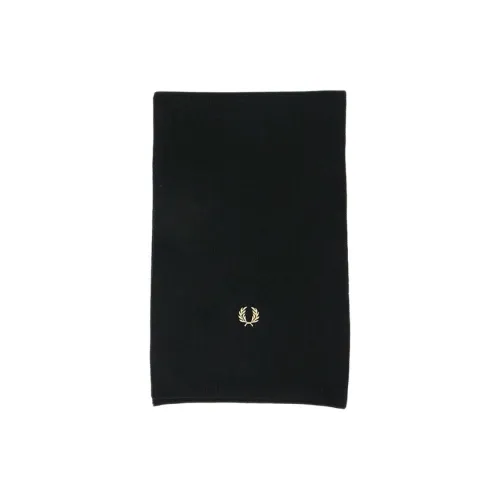 FRED PERRY Мериносовая шерсть Вязаные шарфы Унисекс Черный