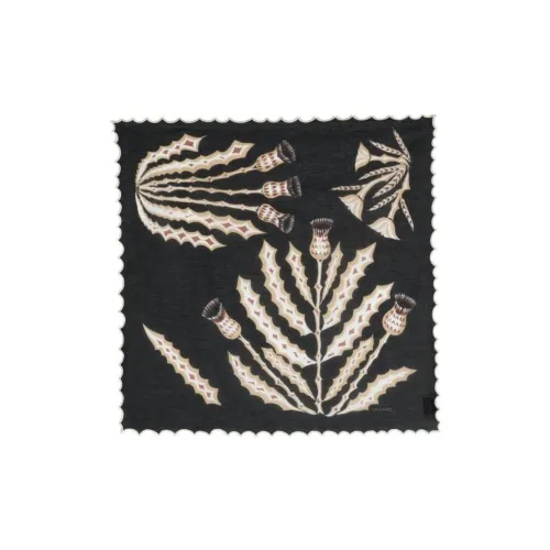 Lemaire Cotton Knit Шарфы Женские Черный Многоцветный