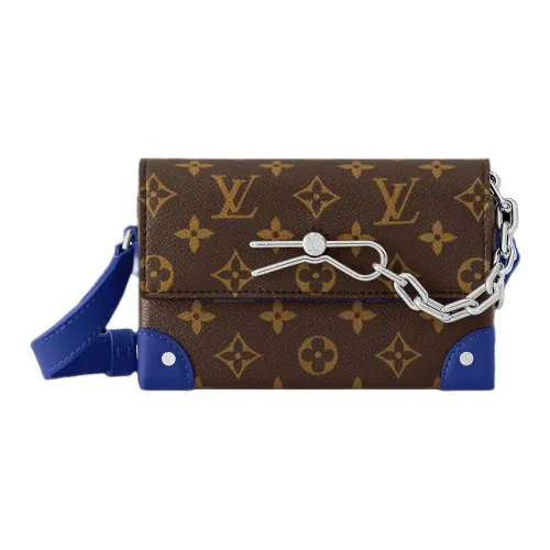 LOUIS VUITTON Steamer Покрытый холст Сумка через плечо Мини Унисекс Коричневый