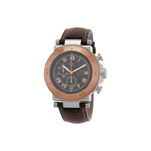 GUESS Мужские часы Кварцевый механизм 44 мм Черный циферблат