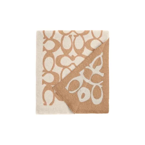 COACH Шарфы из овечьей шерсти вязаные Женские Белые