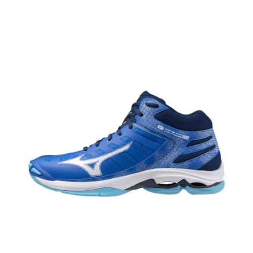 Mizuno Wave Voltage Slip-resistant Abrasion-resistant MID Training Shoes Unisex Blue Мицубо Уол Волтедж Слип-резистентный Абразион-резистентный Трейнинг Кроссовки Унисекс Синий