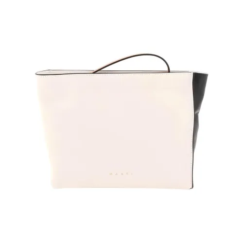 Marni Телячья кожа Клатч Женская Белый Черный