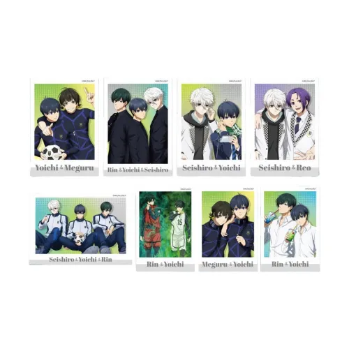 MOUXUYY Blue Lock Многопользовательский Золотой Лазерный Instant Фотокарточки