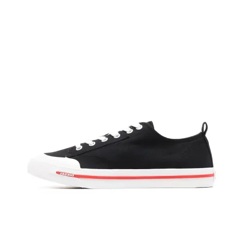 DIESEL Low Top Canvas Shoes Black Women's