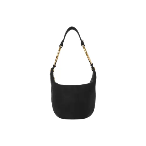 Chloe Замша Козья кожа Сумка Сумка через плечо Маленькая Женская Черная