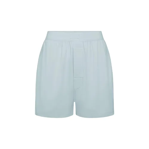 SKIMS Праздничная коллекция FW24 Boyfriend Loose Семейные трусы Женские FROST Снежно-голубой