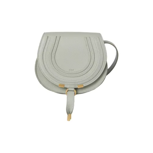 Chloe Marcie с рельефной телячьей кожей седельная сумка сумка через плечо маленькая женская морской зеленый