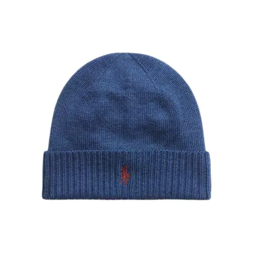 Polo Ralph Lauren Трикотажная ткань Мериносовая шерсть Wool Beanies Мужской Синий
