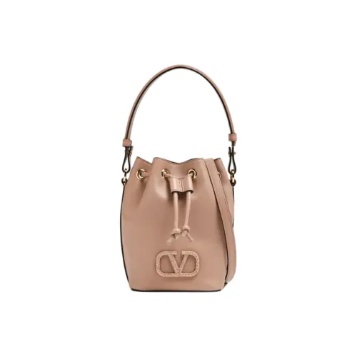 Valentino Vlogo Кожа Ведрообразная Сумка Мини Женская Розовая
