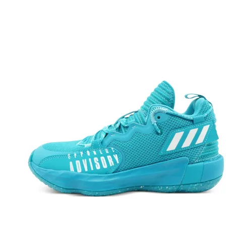 Adidas D Lillard 7 Slip-resistant Abrasion-resistant Low-top Баскетбольные кроссовки Мужские Blue