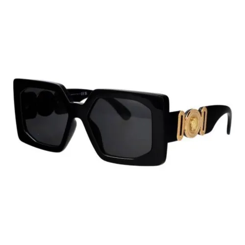 VERSACE Квадратные Солнцезащитные Очки Женские Черные