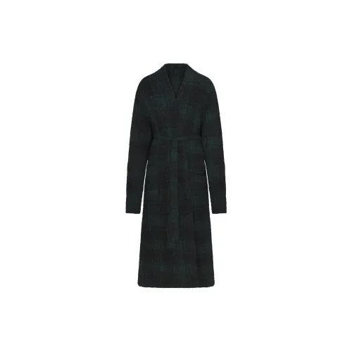 SKIMS FW24 Fake Day Collection Cozy KNIT Унисекс ROBE Sleep Robe Унисекс Cypress Plaid