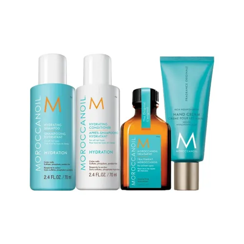Moroccanoil Hydrating Exploration Мини Набор Repair Шампунь 70 мл + Кондиционер для волос 70 мл + Маска для волос 70 мл + Защитное масло 25 мл