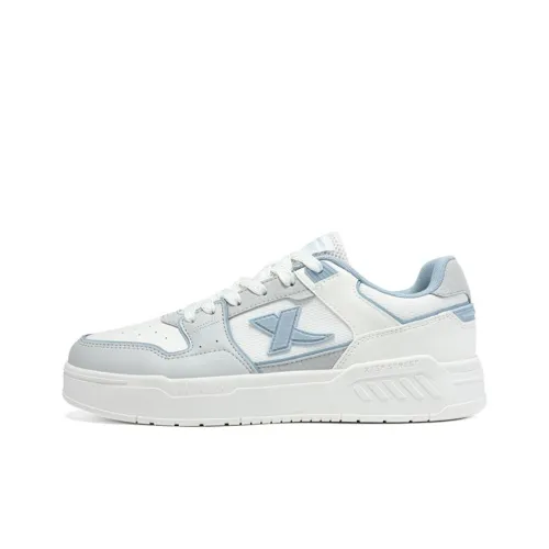 XTEP Slip-resistant Abrasion-resistant Impact-resistant Low-top Скейтборд Кроссовки Мужские Белый Серый Синий