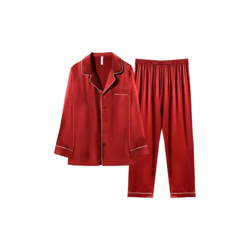 JINSANT Caramel Red Men's Pajama Sets