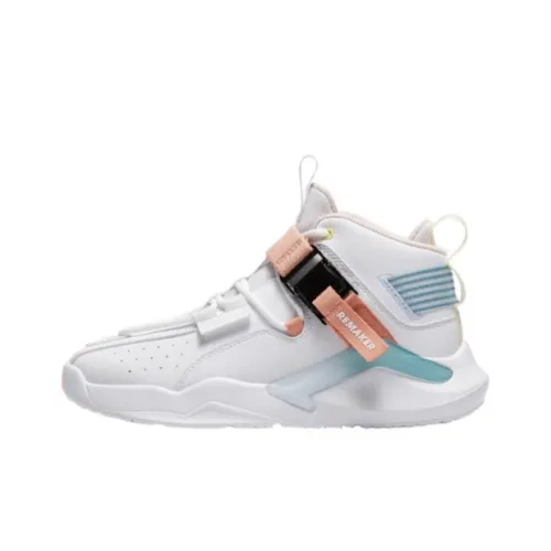 QIAODAN Износостойкий и Легкий Высокий Топ Скейтборд Кроссовки Женские Белые Синие