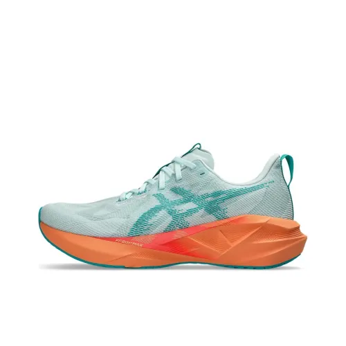 Asics NOVABLAST 5 Беговые кроссовки Низкий топ Циановый Оранжевый Мужской