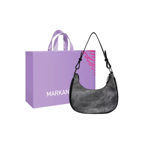 MARKANGARO ПУ (полиуретан) Полумесяц Сумка Стандартная Женская Серого цвета