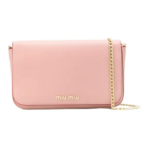MIU MIU Сумка через плечо из кожи женская розовая
