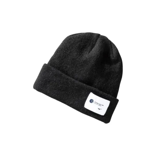 Mizuno Акрил Nylon Wool Polyester Synthetic Fiber Polyurethane Beanies Unisex Black
