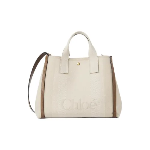 Chloe Хлопок Тоут Сумка Сумка для покупок Сумка через плечо Сумка Женская Бежевая