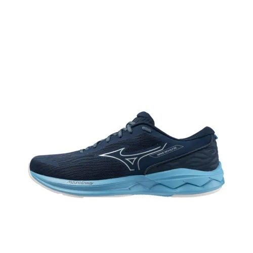 Mizuno Slip-resistant Abrasion-resistant Low-top Беговые кроссовки Мужские Темно-синие