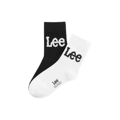Lee 2 шт черный+белый унисекс MID носки до икры
