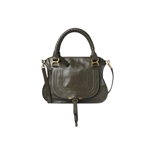 Chloe Marcie Телячья кожа Сумка через плечо Сумка Обычная Женская Фланелевая Серого цвета