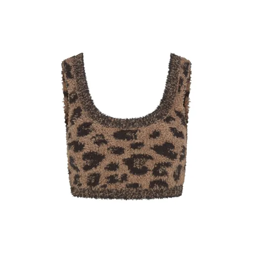 SKIMS FW24 Fake Day Collection Cozy KNIT Scoop BRALETTE Бюстгальтер Женский 1 Пачка Леопардовый принт Леопардовый принт