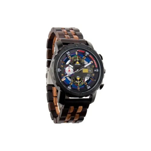 MEXVEL Luxury Young Нишевый Кварцевые Мужские Наручные Часы Деревянный Ремешок Черный Циферблат