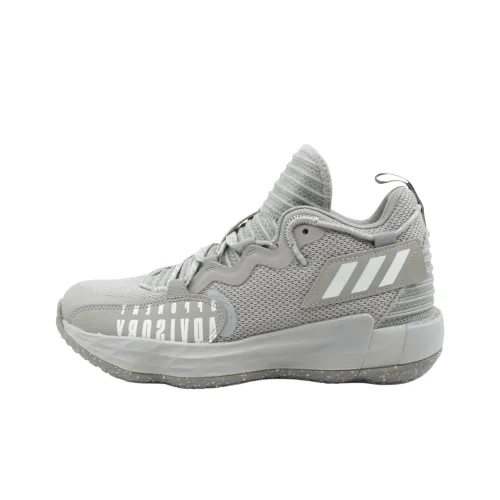Adidas D Lillard 7 Slip-Resistant и Breathable Low-Top Повседневная Обувь Мужская Серый