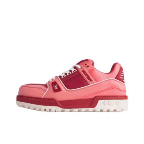 LOUIS VUITTON Trainer Maxi Low Топ Скейтборд Кроссовки Мужские Красные