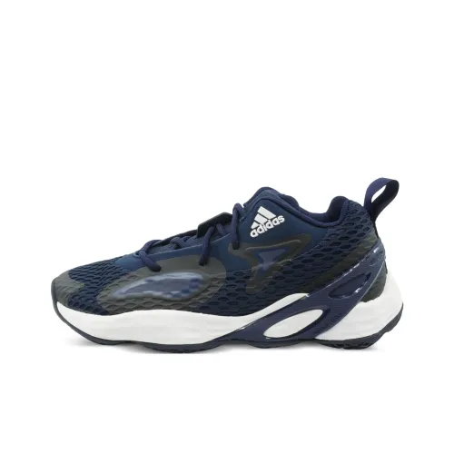 Adidas Exhibit A Slip-resistant Abrasion-resistant Low Top Casual Shoes Men's Dark Blue Adidas Exhibit A Slip-resistant Abrasion-resistant Низкий Топ Повседневная Обувь Мужская Темно-синий