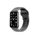 Рельефный силиконовый ремешок - серый, зеленый