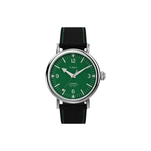 TIMEX Мужские часы Кварцевый механизм Тканевый ремешок 40 мм Зеленый циферблат