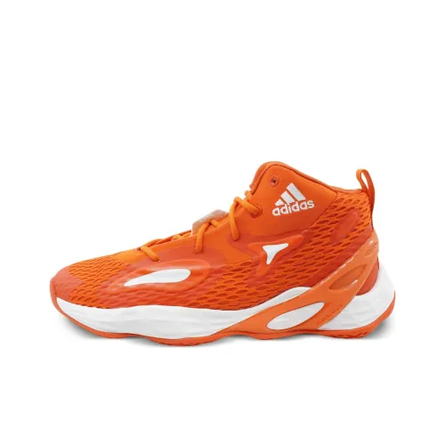Adidas Exhibit A Slip-resistant Abrasion-resistant MID Баскетбольные кроссовки Мужские Оранжевый Белый