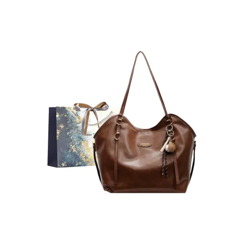 Iman's House ПУ (полиуретан) Сумка-тоут Сумка для покупок Сумка через плечо Женская Светло-коричневый Темно-коричневый Кофейный Черный