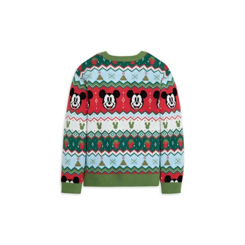 Disney Store Disney Store Рождественская коллекция Mickey Принт Свитер Круглый вырез Повседневный Универсальный Мерч по IP