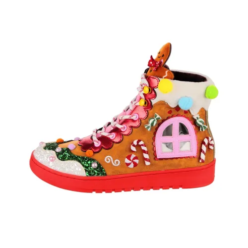IRREGULAR CHOICE Funky Frosting High Топ Скейтборд Кроссовки Унисекс Бежевый Оранжевый