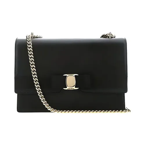 FERRAGAMO Vara Сумка через плечо из коровьей кожи Женская Черная